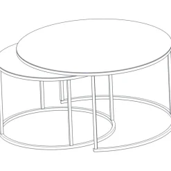 Kyoto satsbord Ø60/80 cm - Svart