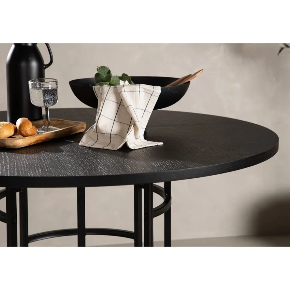 Laholm matbord Ø115 cm - Svart