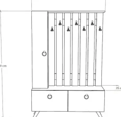 Laila hallmöbel - Valnöt