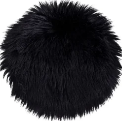 Lammskinn imitation - Svart - Ø35