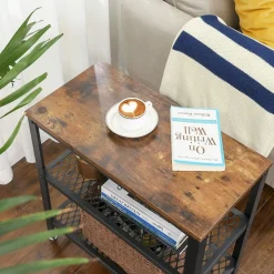 Lasse sidobord 60 x 30 cm - Brun/svart