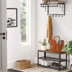 Lasse skohylla 73 cm - Brun/svart