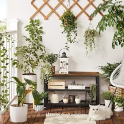 Lasse skohylla 73 cm - Brun/svart