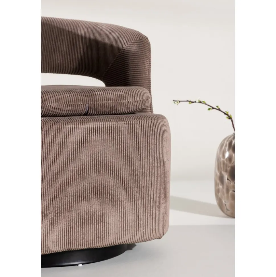 Laurel fåtölj - Brun manchester