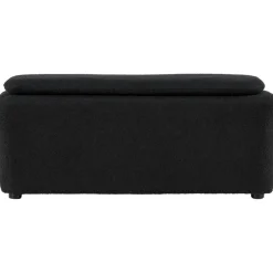 Laurel sittpuff - Svart boucle