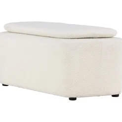 Laurel sittpuff - Vit boucle