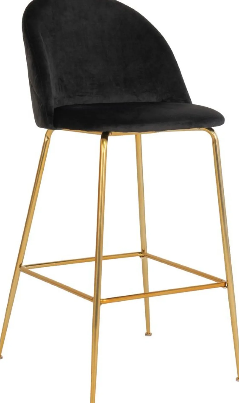 Lausanne Barstol - Svart/mässing