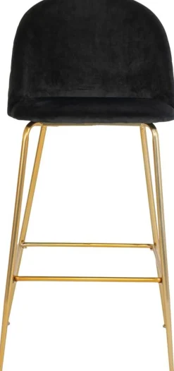 Lausanne Barstol - Svart/mässing