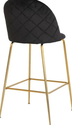 Lausanne Barstol - Svart/mässing