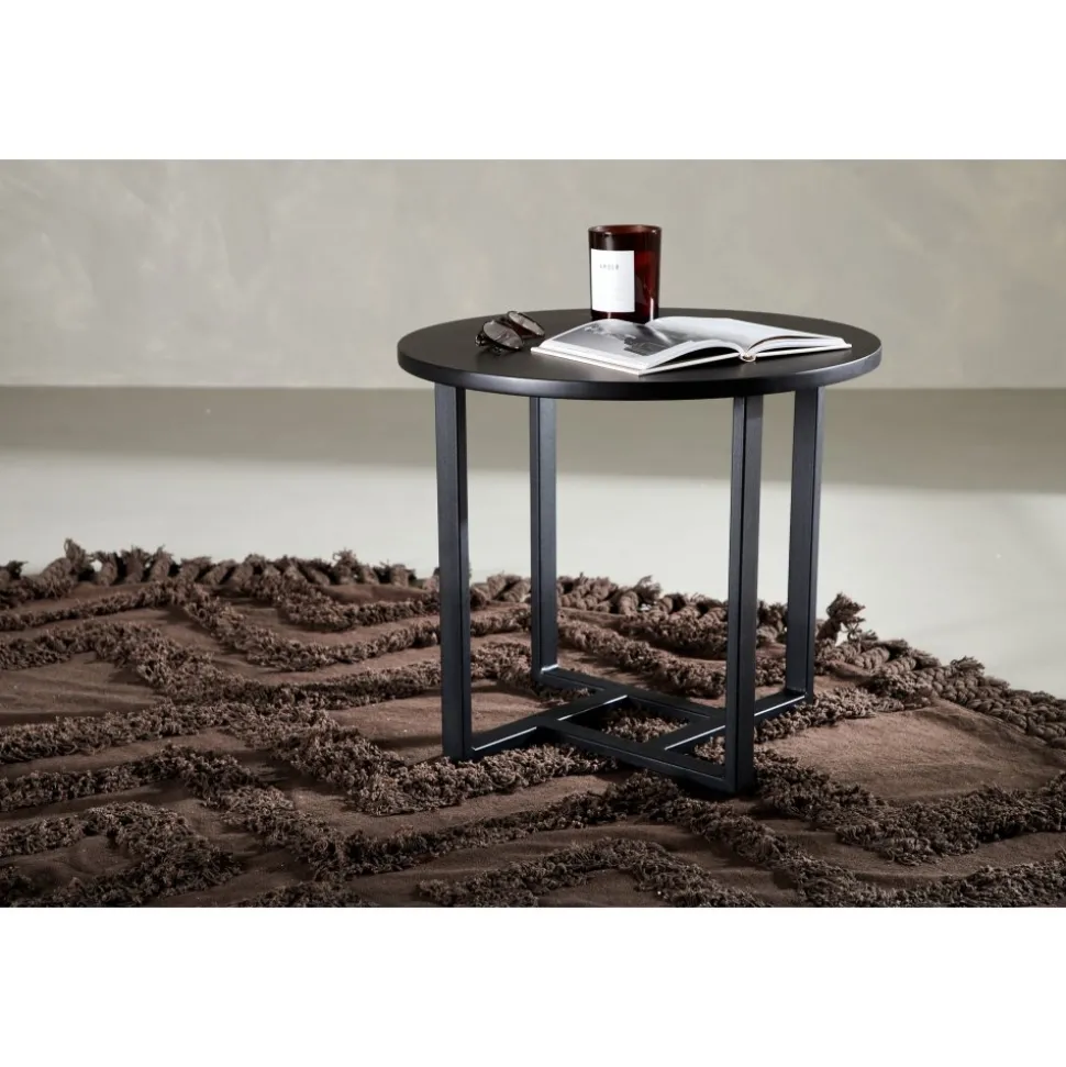 Lawton soffbord Ø50 cm - Svart
