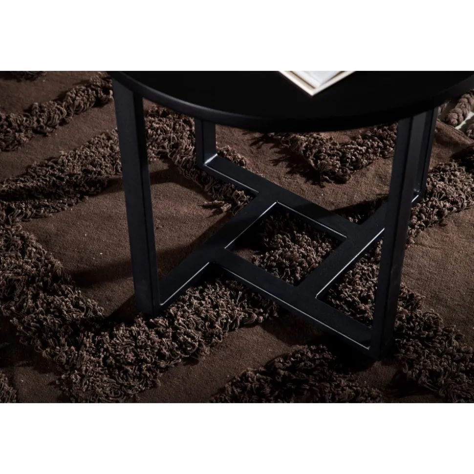 Lawton soffbord Ø50 cm - Svart