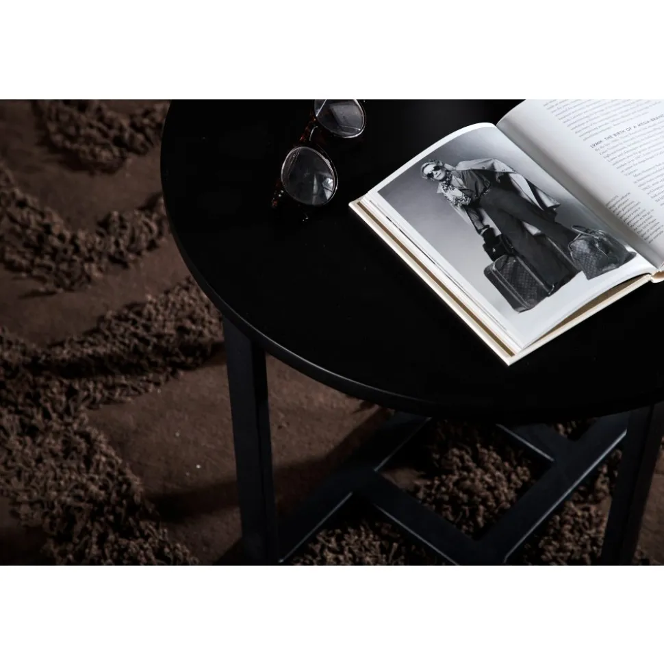 Lawton soffbord Ø50 cm - Svart