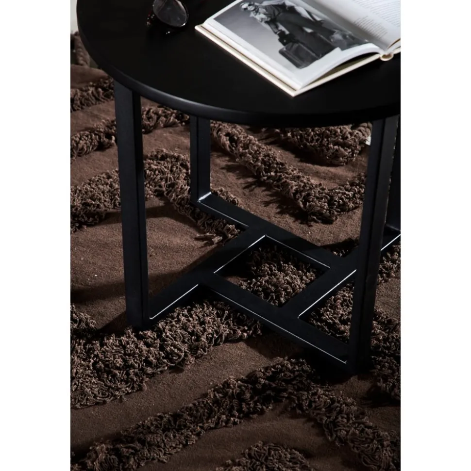 Lawton soffbord Ø50 cm - Svart