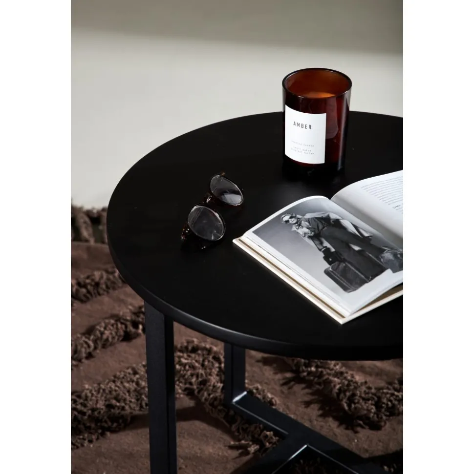 Lawton soffbord Ø50 cm - Svart