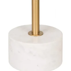 Lecco runt sidobord med marmorfot och mässing Ø51 cm