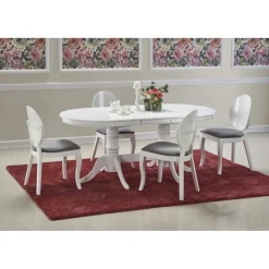 Leonardo förlängningsbart vitt matbord 90x150-190 cm