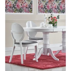 Leonardo förlängningsbart vitt matbord 90x150-190 cm