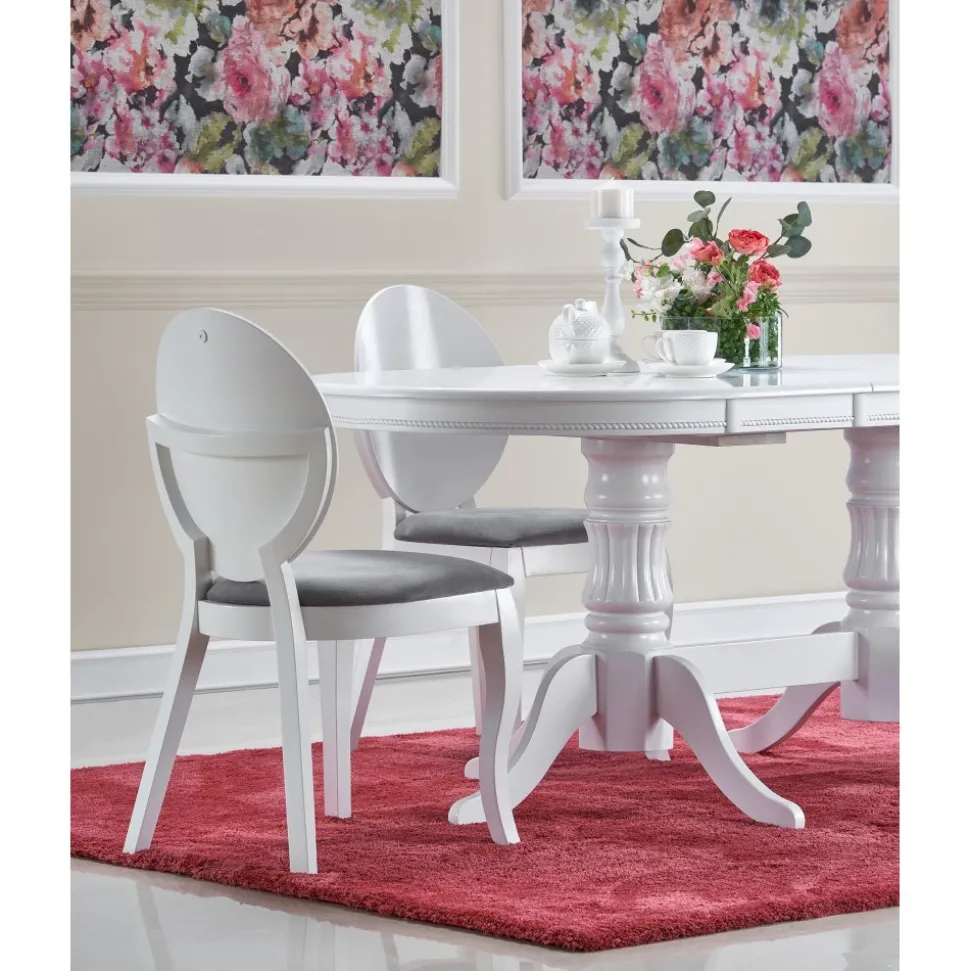 Leonardo förlängningsbart vitt matbord 90x150-190 cm