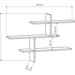 Leono vägghylla - Vit