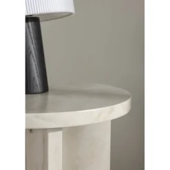 Ålesund sidobord Ø40 cm - Beige