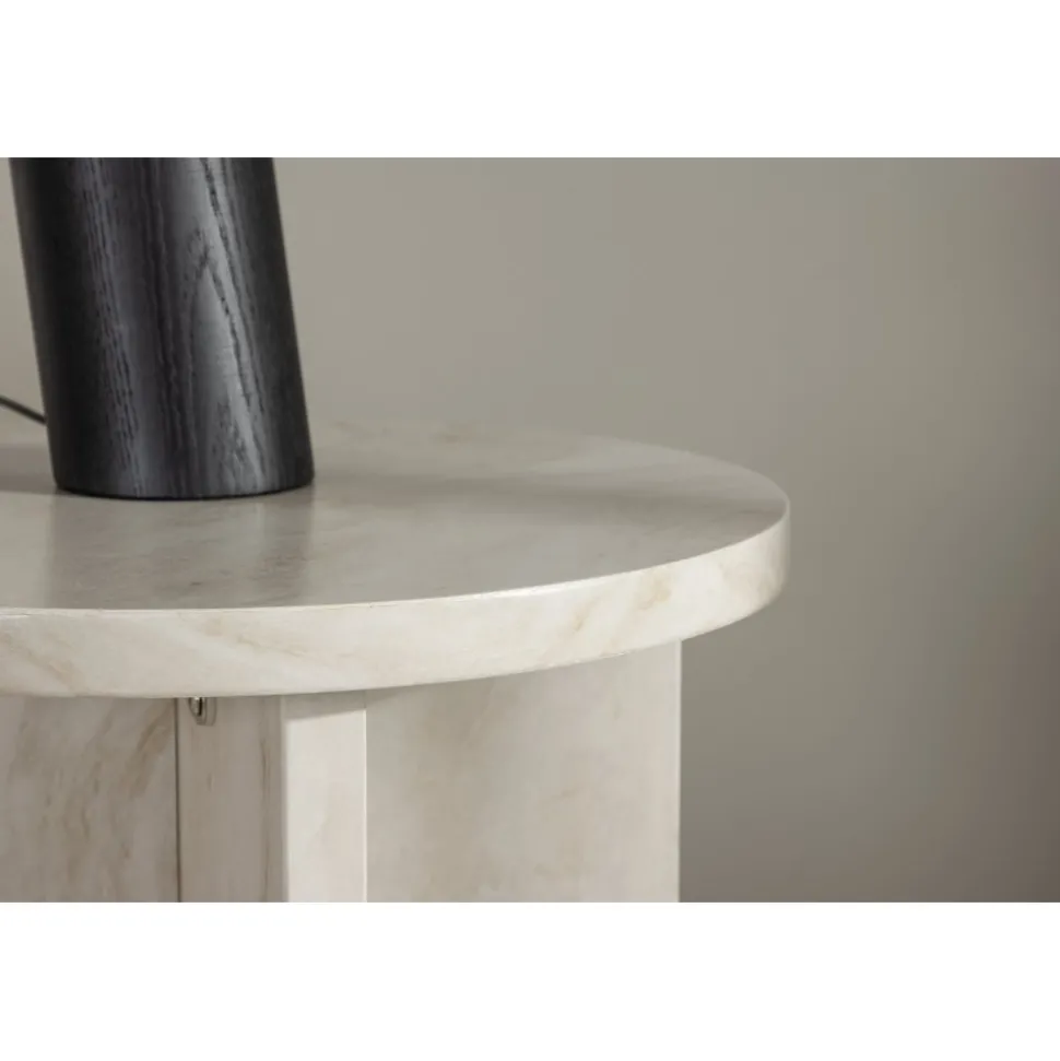 Ålesund sidobord Ø40 cm - Beige