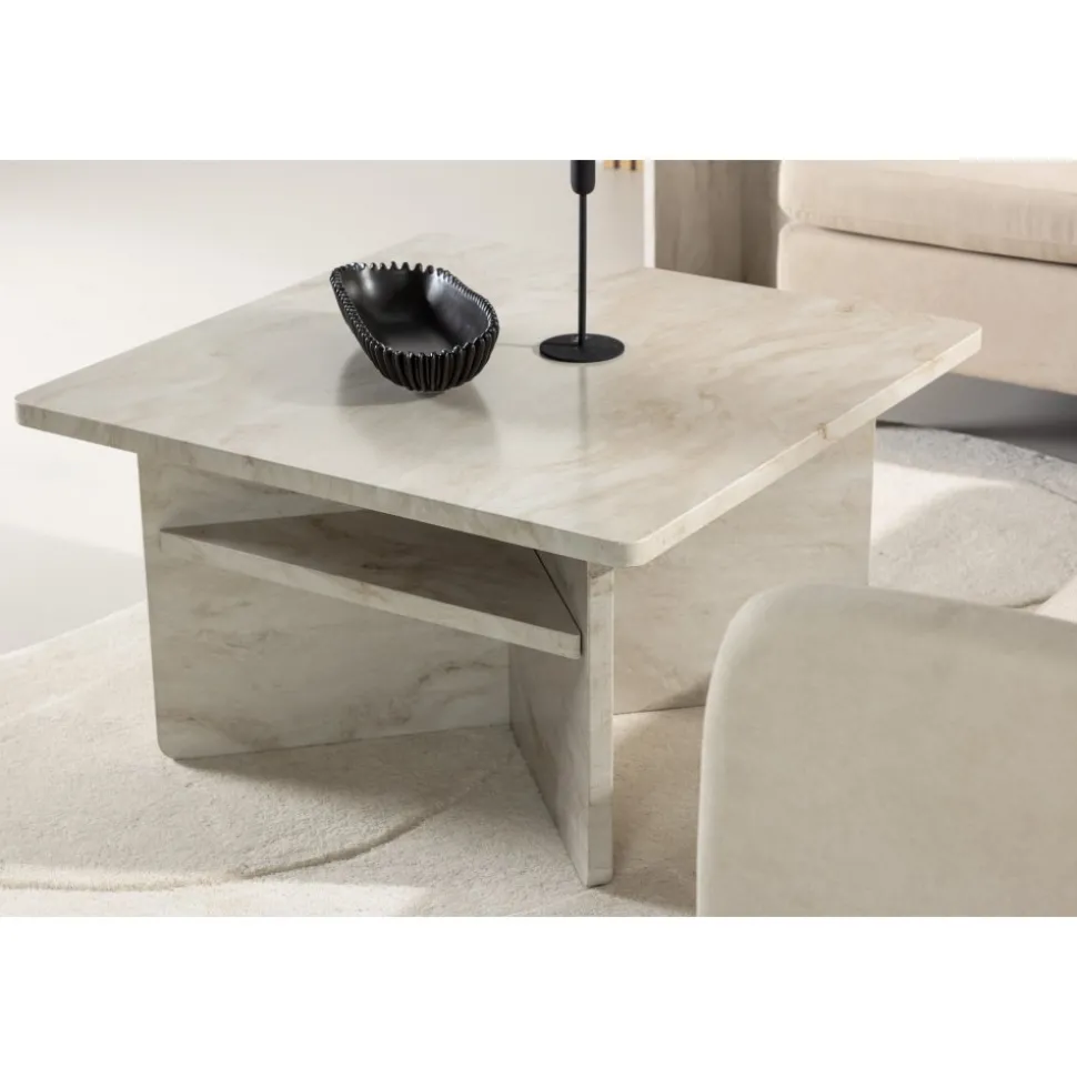 Ålesund soffbord 75 x 75 cm - Beige