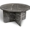 Level runt soffbord i grå marmor Ø85 cm