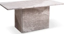 Level soffbord 110x60 cm - Beige marmor