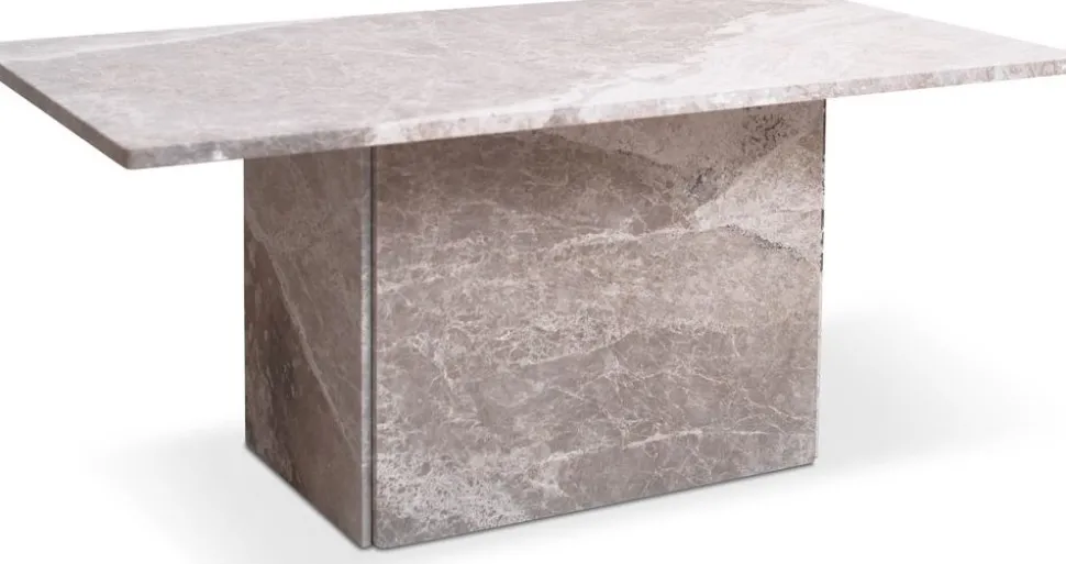 Level soffbord 110x60 cm - Beige marmor