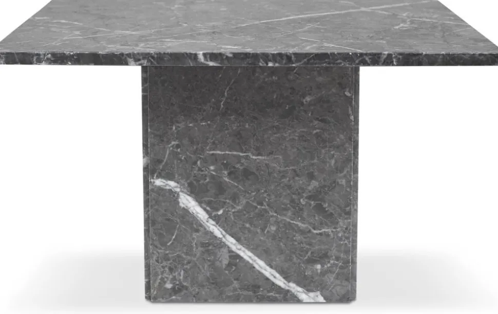 Level soffbord 75x75 cm - Grå marmor + Textilrengöring för möbler