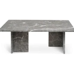 Level soffbord 110x60 cm - Grå marmor