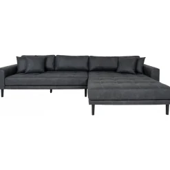 Lido divansoffa - Mörkgrå microfiber