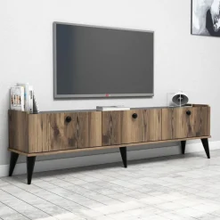 Lidya TV-bänk - Valnöt/marmor