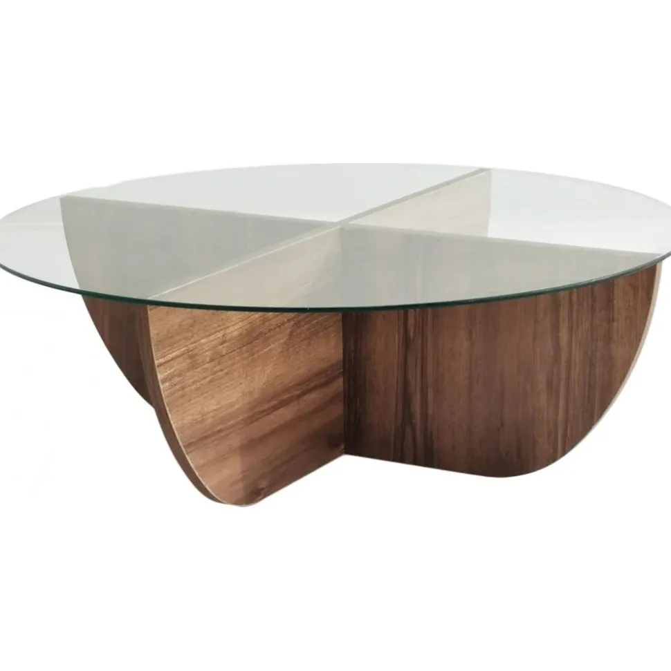 Lily soffbord Ø90 cm - Valnöt + Textilrengöring för möbler