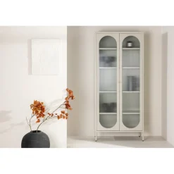 Lima vitrinskåp beige