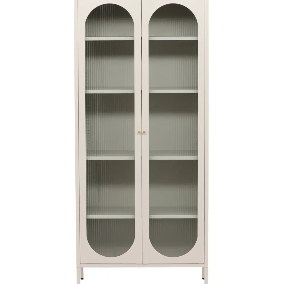 Lima vitrinskåp beige