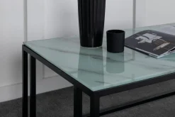 Link soffbord 120 x 60 cm - Svart/vit