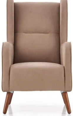 Linsey öronlappsfåtölj - Beige (tyg)