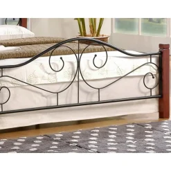 Litzy sängram 120x200 cm - Antik körsbär/svart