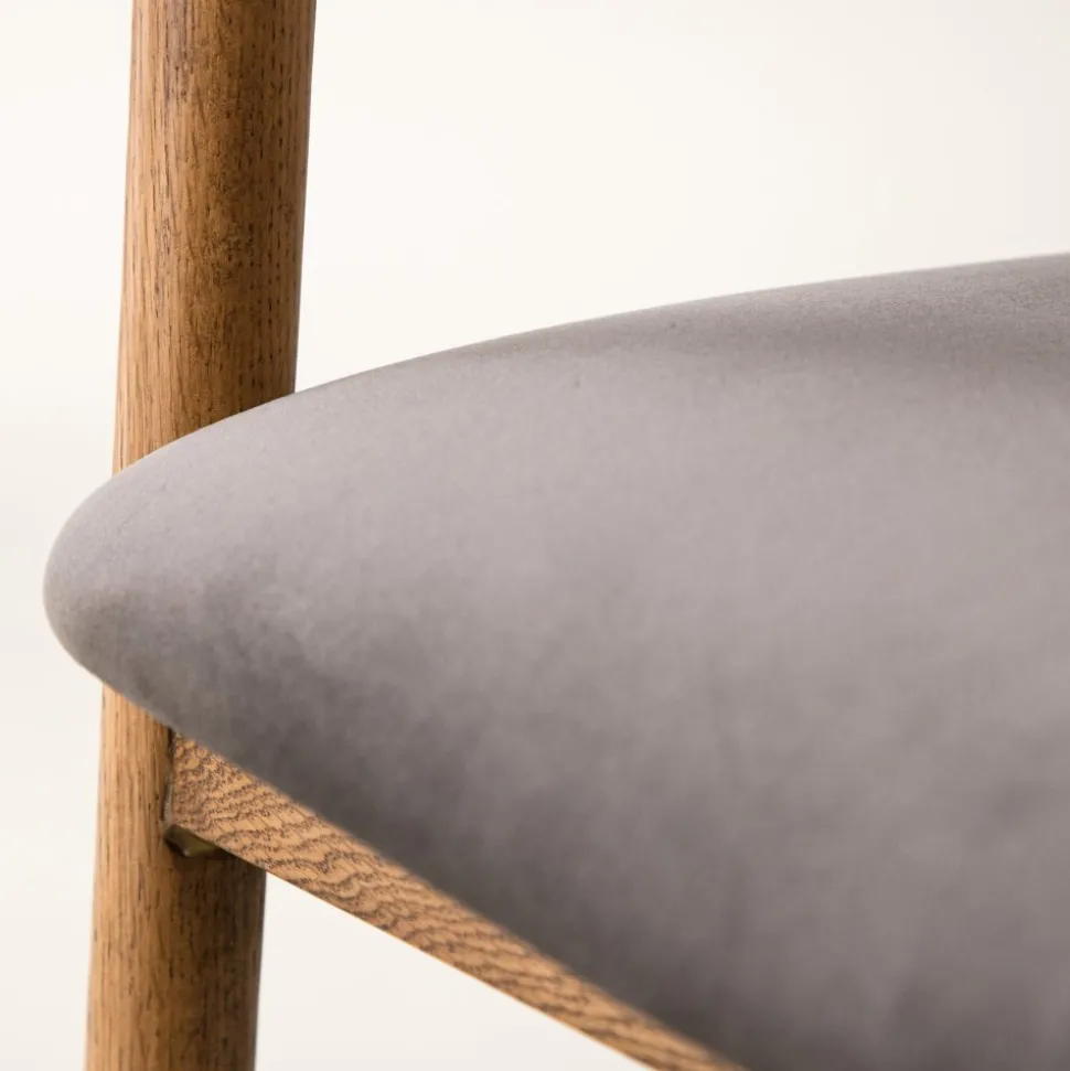 Långön matstol - Ek/grå