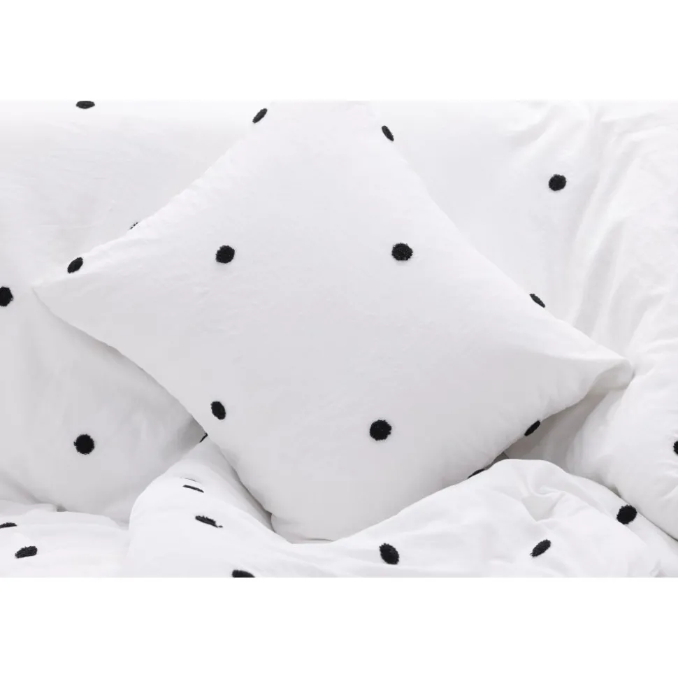Loke bäddset 200 x 150 cm - Vit/svart