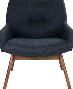 London Fåtölj - Mörkgrå/valnöt