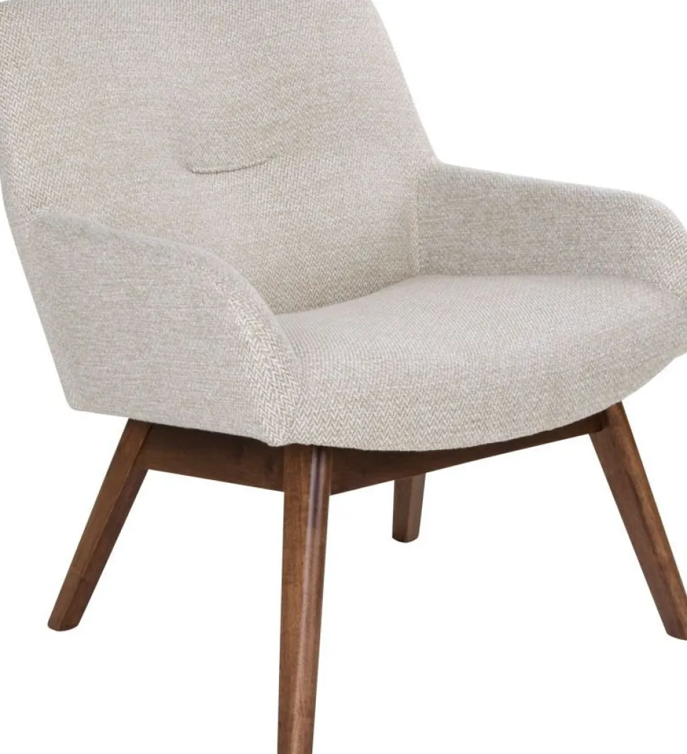 London Fåtölj - Sand/valnöt + Fläckborttagare för möbler