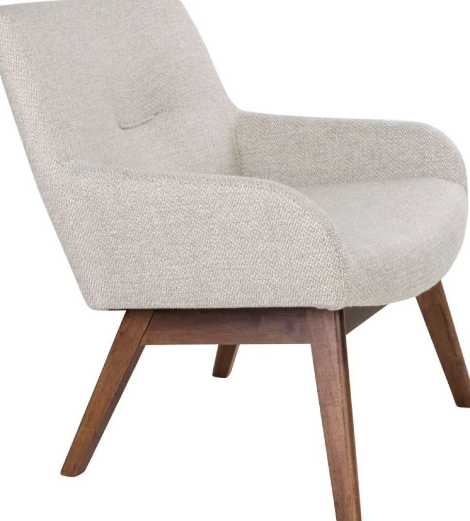 London Fåtölj - Sand/valnöt + Fläckborttagare för möbler