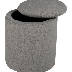 Lotten sittpuff - Gråbeige teddy