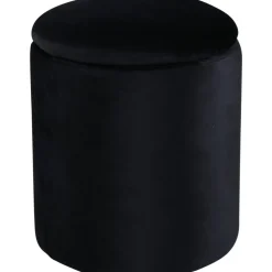 Lotten sittpuff - Svart sammet + Textilrengöring för möbler