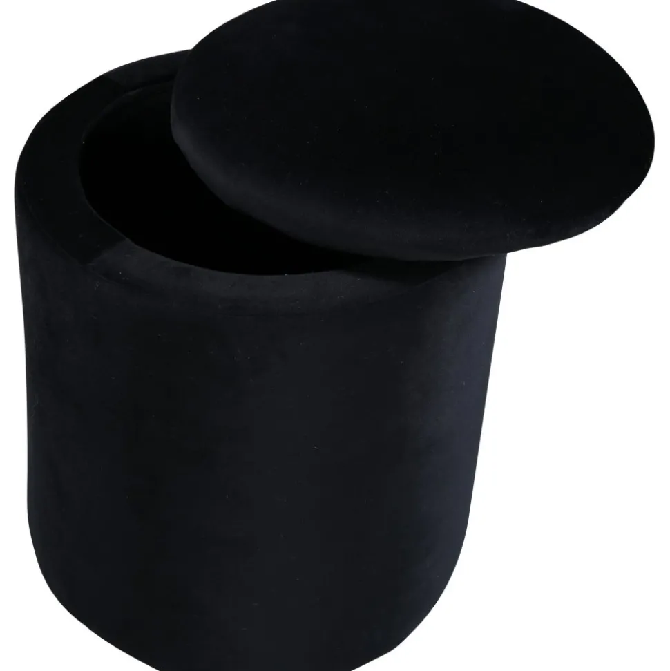 Lotten sittpuff - Svart sammet + Textilrengöring för möbler
