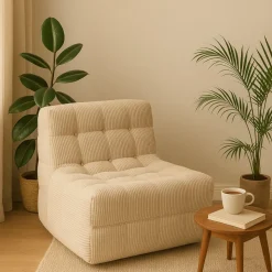 Lounge fåtölj beige manchester - Vera