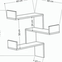 Luksa vägghylla - Ek