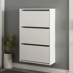 Lupa vägghängt skoskåp - Vit